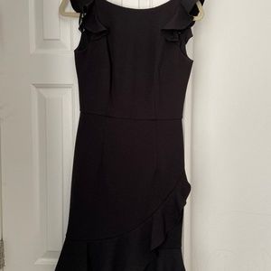 Black ruffle dress